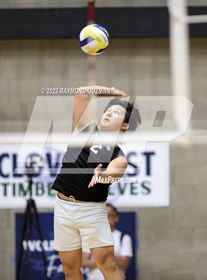 Thumbnail 3 in Clovis @ Clovis East (CIF Norcal Boys VB Regional Final- Division 1) photogallery.