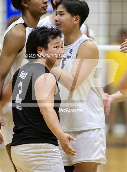 Thumbnail 3 in Clovis @ Clovis East (CIF Norcal Boys VB Regional Final- Division 1) photogallery.