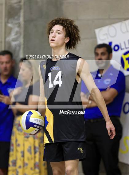 Thumbnail 1 in Clovis @ Clovis East (CIF Norcal Boys VB Regional Final- Division 1) photogallery.