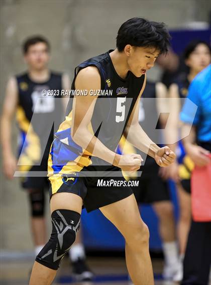 Thumbnail 3 in Clovis @ Clovis East (CIF Norcal Boys VB Regional Final- Division 1) photogallery.