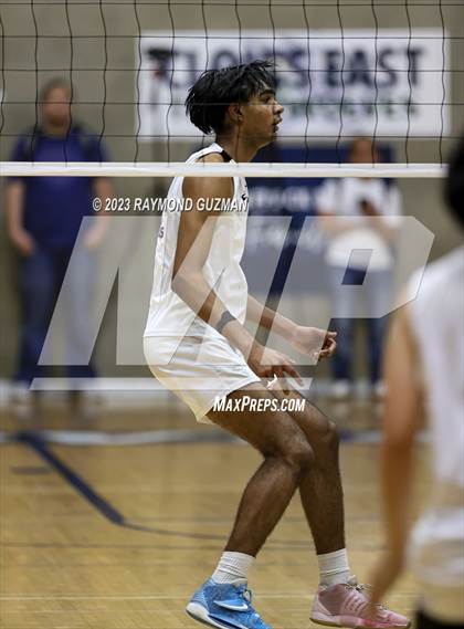 Thumbnail 3 in Clovis @ Clovis East (CIF Norcal Boys VB Regional Final- Division 1) photogallery.