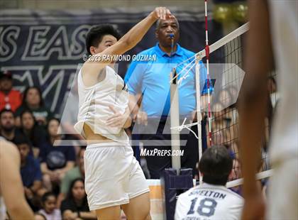 Thumbnail 3 in Clovis @ Clovis East (CIF Norcal Boys VB Regional Final- Division 1) photogallery.