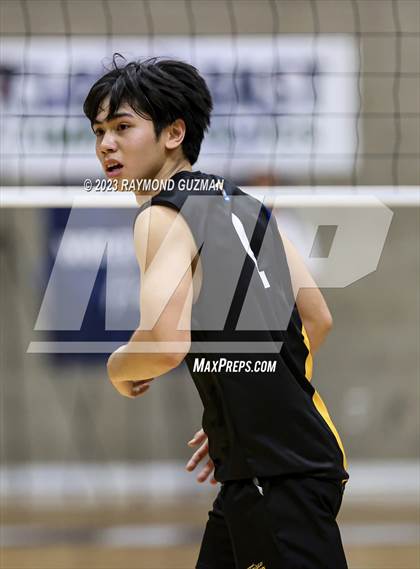 Thumbnail 2 in Clovis @ Clovis East (CIF Norcal Boys VB Regional Final- Division 1) photogallery.