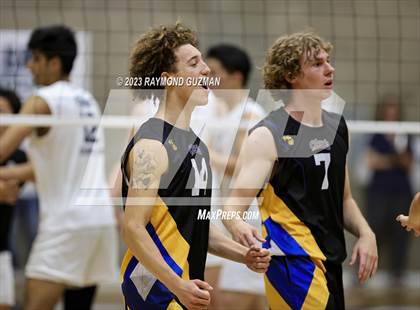 Thumbnail 1 in Clovis @ Clovis East (CIF Norcal Boys VB Regional Final- Division 1) photogallery.