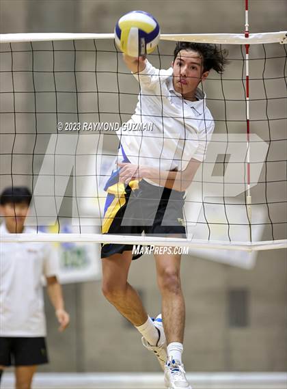 Thumbnail 1 in Clovis @ Clovis East (CIF Norcal Boys VB Regional Final- Division 1) photogallery.
