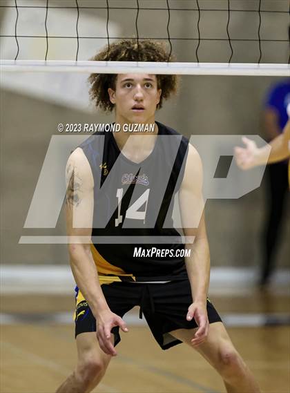 Thumbnail 3 in Clovis @ Clovis East (CIF Norcal Boys VB Regional Final- Division 1) photogallery.