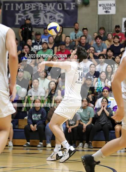 Thumbnail 1 in Clovis @ Clovis East (CIF Norcal Boys VB Regional Final- Division 1) photogallery.