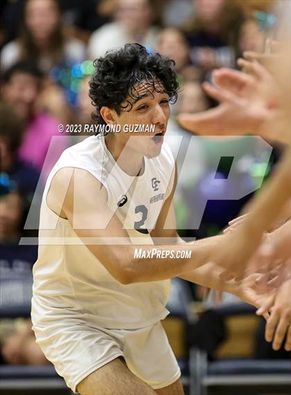 Thumbnail 3 in Clovis @ Clovis East (CIF Norcal Boys VB Regional Final- Division 1) photogallery.