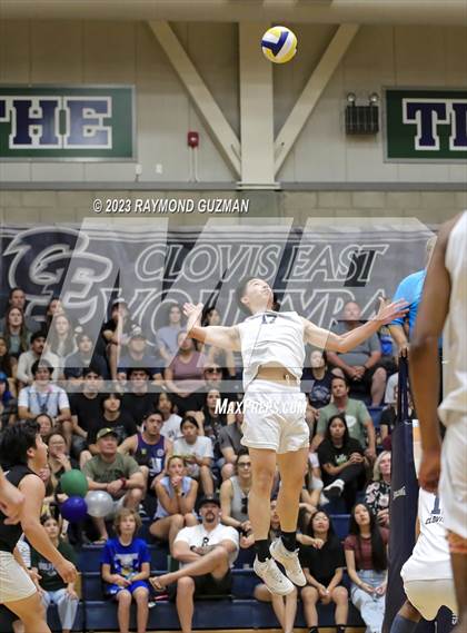 Thumbnail 2 in Clovis @ Clovis East (CIF Norcal Boys VB Regional Final- Division 1) photogallery.