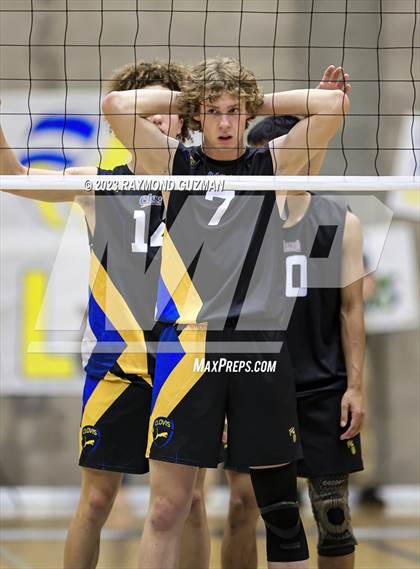 Thumbnail 1 in Clovis @ Clovis East (CIF Norcal Boys VB Regional Final- Division 1) photogallery.