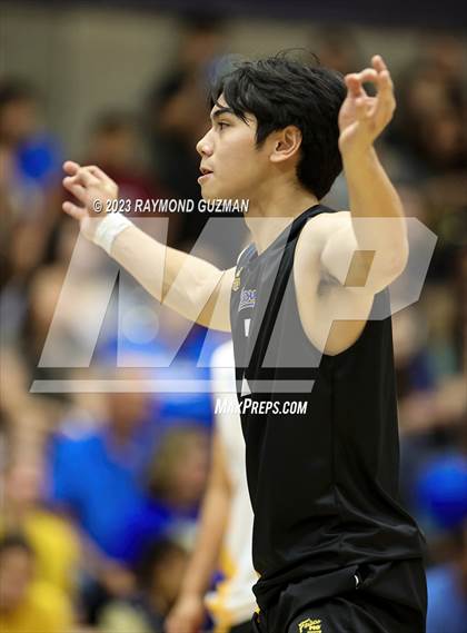 Thumbnail 3 in Clovis @ Clovis East (CIF Norcal Boys VB Regional Final- Division 1) photogallery.
