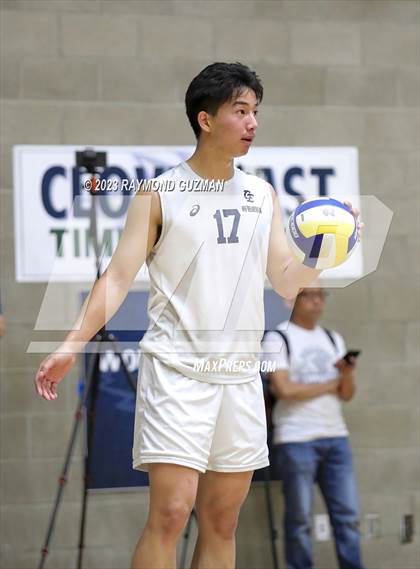 Thumbnail 2 in Clovis @ Clovis East (CIF Norcal Boys VB Regional Final- Division 1) photogallery.