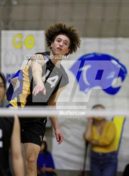 Thumbnail 2 in Clovis @ Clovis East (CIF Norcal Boys VB Regional Final- Division 1) photogallery.