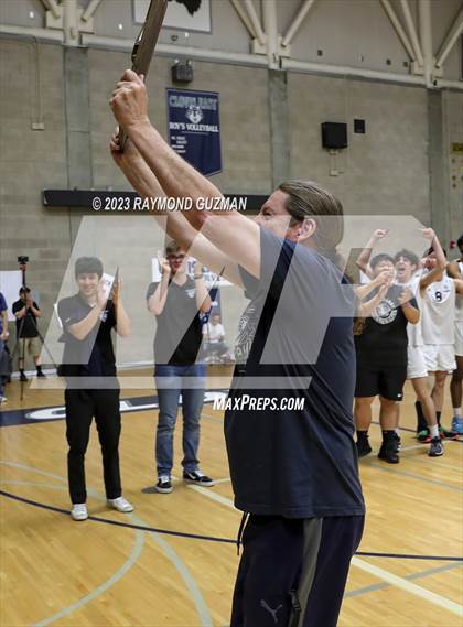 Thumbnail 1 in Clovis @ Clovis East (CIF Norcal Boys VB Regional Final- Division 1) photogallery.