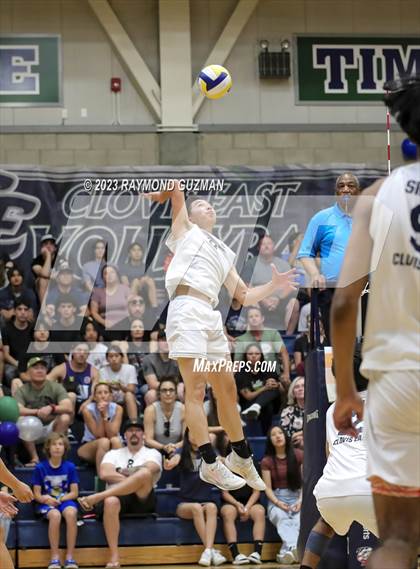 Thumbnail 3 in Clovis @ Clovis East (CIF Norcal Boys VB Regional Final- Division 1) photogallery.