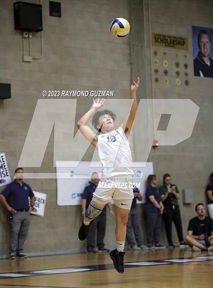 Thumbnail 3 in Clovis @ Clovis East (CIF Norcal Boys VB Regional Final- Division 1) photogallery.