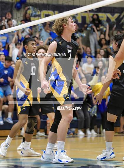 Thumbnail 1 in Clovis @ Clovis East (CIF Norcal Boys VB Regional Final- Division 1) photogallery.