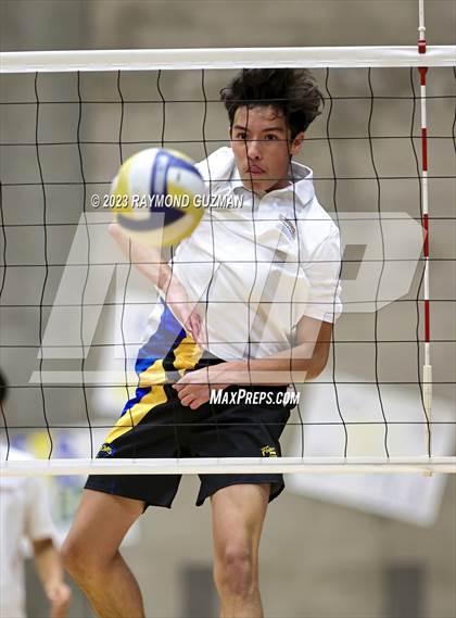 Thumbnail 2 in Clovis @ Clovis East (CIF Norcal Boys VB Regional Final- Division 1) photogallery.