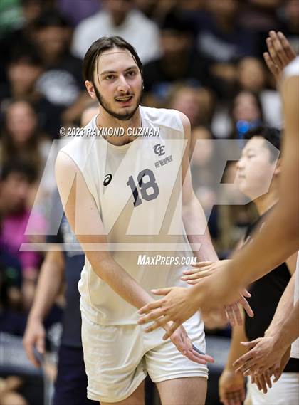 Thumbnail 2 in Clovis @ Clovis East (CIF Norcal Boys VB Regional Final- Division 1) photogallery.