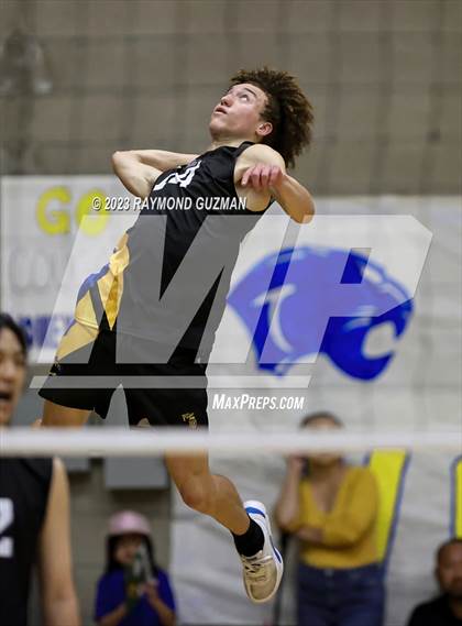 Thumbnail 2 in Clovis @ Clovis East (CIF Norcal Boys VB Regional Final- Division 1) photogallery.