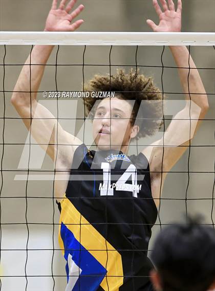Thumbnail 2 in Clovis @ Clovis East (CIF Norcal Boys VB Regional Final- Division 1) photogallery.