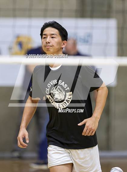 Thumbnail 1 in Clovis @ Clovis East (CIF Norcal Boys VB Regional Final- Division 1) photogallery.