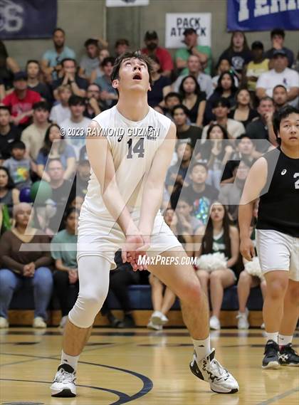 Thumbnail 3 in Clovis @ Clovis East (CIF Norcal Boys VB Regional Final- Division 1) photogallery.