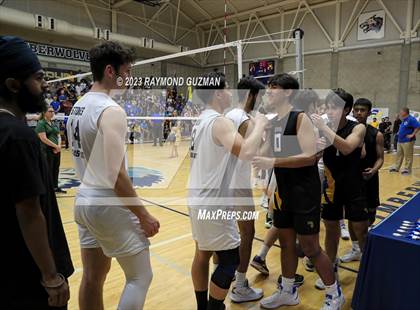 Thumbnail 2 in Clovis @ Clovis East (CIF Norcal Boys VB Regional Final- Division 1) photogallery.