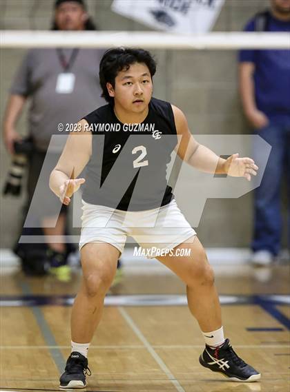 Thumbnail 3 in Clovis @ Clovis East (CIF Norcal Boys VB Regional Final- Division 1) photogallery.