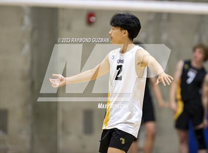 Thumbnail 3 in Clovis @ Clovis East (CIF Norcal Boys VB Regional Final- Division 1) photogallery.