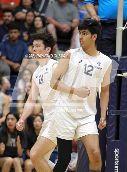 Thumbnail 3 in Clovis @ Clovis East (CIF Norcal Boys VB Regional Final- Division 1) photogallery.