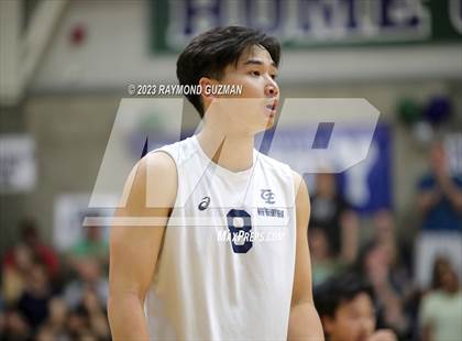 Thumbnail 2 in Clovis @ Clovis East (CIF Norcal Boys VB Regional Final- Division 1) photogallery.