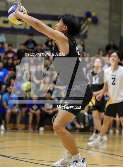 Thumbnail 3 in Clovis @ Clovis East (CIF Norcal Boys VB Regional Final- Division 1) photogallery.