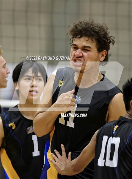 Thumbnail 1 in Clovis @ Clovis East (CIF Norcal Boys VB Regional Final- Division 1) photogallery.