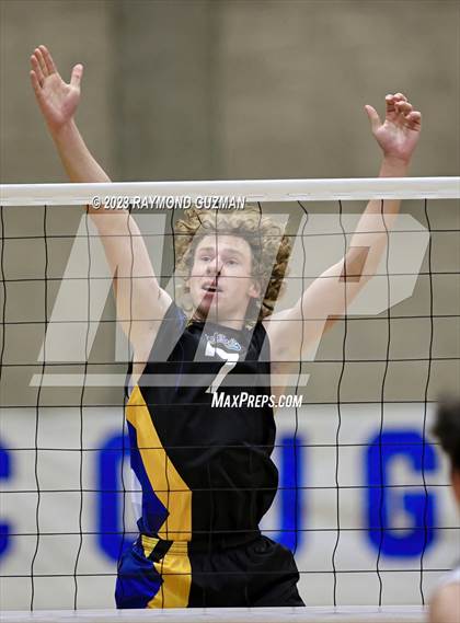 Thumbnail 3 in Clovis @ Clovis East (CIF Norcal Boys VB Regional Final- Division 1) photogallery.