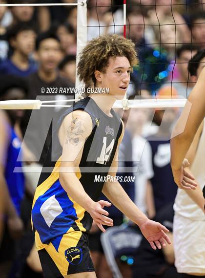 Thumbnail 1 in Clovis @ Clovis East (CIF Norcal Boys VB Regional Final- Division 1) photogallery.