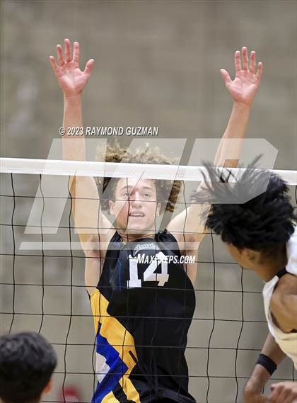 Thumbnail 3 in Clovis @ Clovis East (CIF Norcal Boys VB Regional Final- Division 1) photogallery.