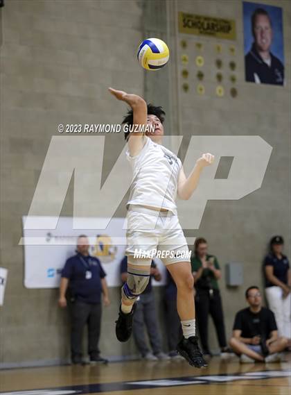 Thumbnail 2 in Clovis @ Clovis East (CIF Norcal Boys VB Regional Final- Division 1) photogallery.