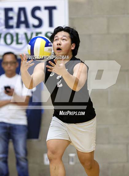 Thumbnail 1 in Clovis @ Clovis East (CIF Norcal Boys VB Regional Final- Division 1) photogallery.