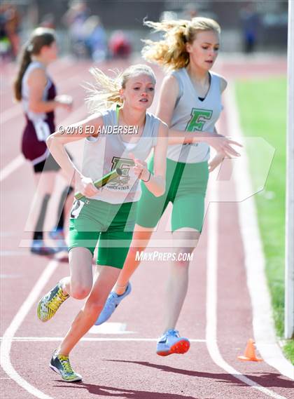 Thumbnail 3 in NIAA Northern League Track & Field Championships 1A, 2A, 3A (Girls 3200m Relay) photogallery.