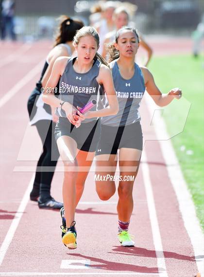 Thumbnail 1 in NIAA Northern League Track & Field Championships 1A, 2A, 3A (Girls 3200m Relay) photogallery.