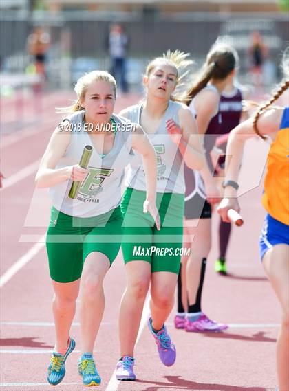 Thumbnail 3 in NIAA Northern League Track & Field Championships 1A, 2A, 3A (Girls 3200m Relay) photogallery.