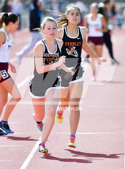 Thumbnail 3 in NIAA Northern League Track & Field Championships 1A, 2A, 3A (Girls 3200m Relay) photogallery.