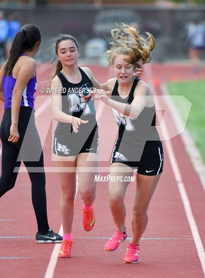 Thumbnail 3 in NIAA Northern League Track & Field Championships 1A, 2A, 3A (Girls 3200m Relay) photogallery.