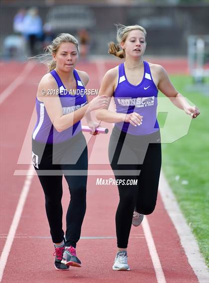 Thumbnail 1 in NIAA Northern League Track & Field Championships 1A, 2A, 3A (Girls 3200m Relay) photogallery.