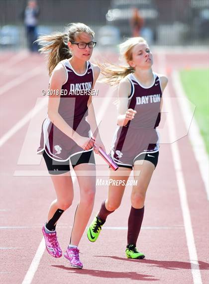 Thumbnail 1 in NIAA Northern League Track & Field Championships 1A, 2A, 3A (Girls 3200m Relay) photogallery.