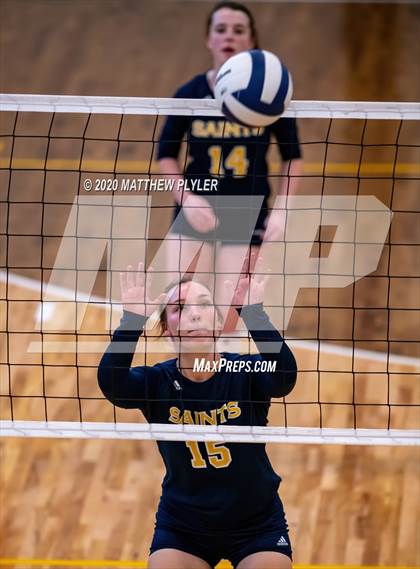 Thumbnail 2 in Greenfield vs John Paul II Catholic (CPIC Conference Tournament Finals) photogallery.
