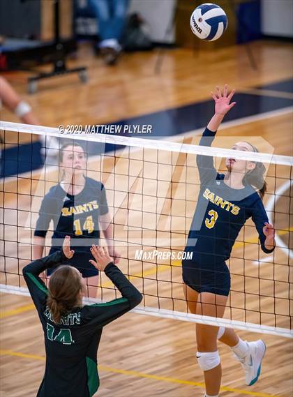 Thumbnail 2 in Greenfield vs John Paul II Catholic (CPIC Conference Tournament Finals) photogallery.