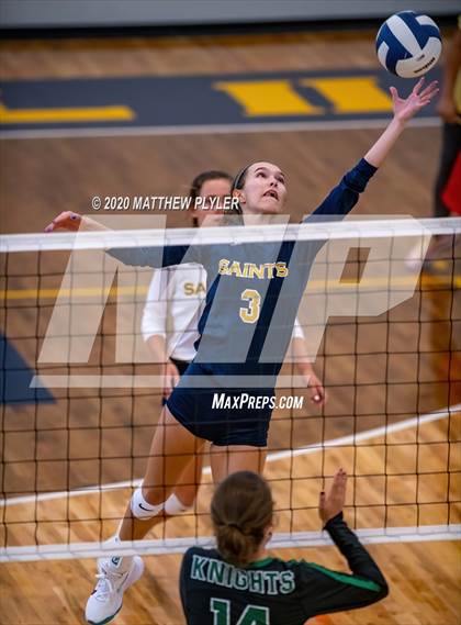 Thumbnail 2 in Greenfield vs John Paul II Catholic (CPIC Conference Tournament Finals) photogallery.