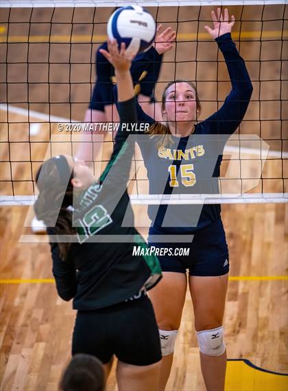 Thumbnail 3 in Greenfield vs John Paul II Catholic (CPIC Conference Tournament Finals) photogallery.